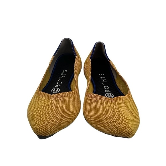 Rothy's Yellow Pointed Toe Slip
on Flats Size 7 Women's - Picture 3 of 8